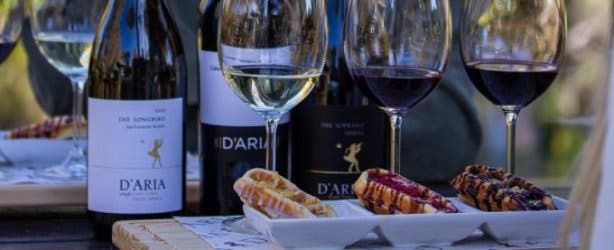 D'Aria Winery waffle and wine pairing