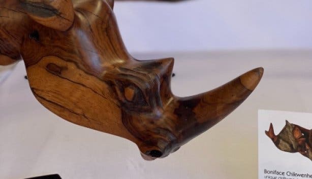 Hermanus tourism (wooden rhino)