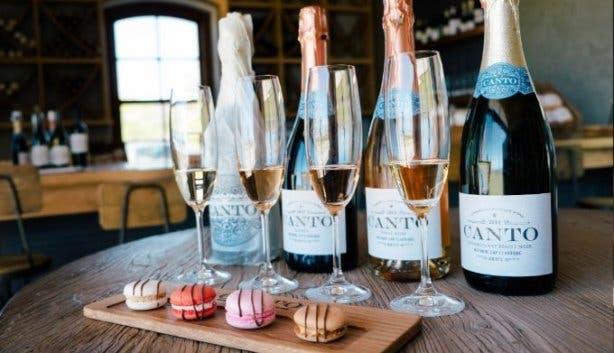 Canto Wines champagne + macarons tasting