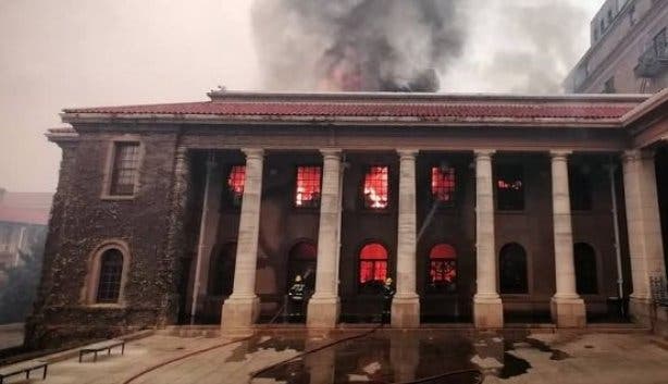 African Studies Library, Rhodes Memorial Fire 