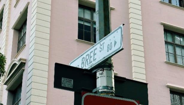 BREE STREET SIGN