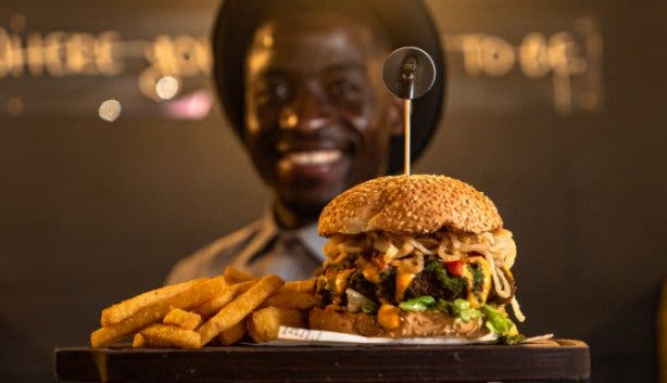 Char'd Grill - staff + burger