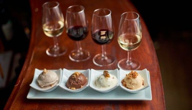 Clos Malverne ice cream and wine pairing