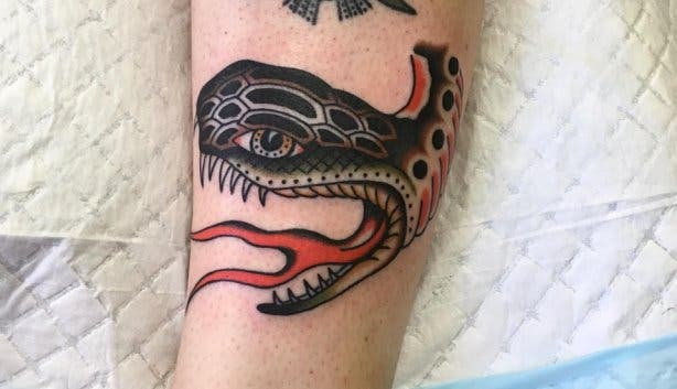 snake_Palm_ Black_Tatoo